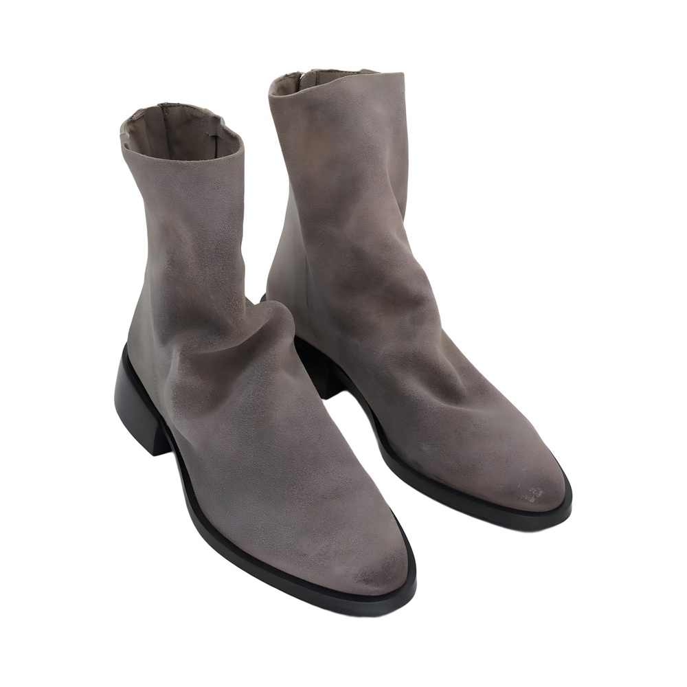 Steve Madden Womens Nexie Slouch Block Heel Ankle Boot Taupe Size 9